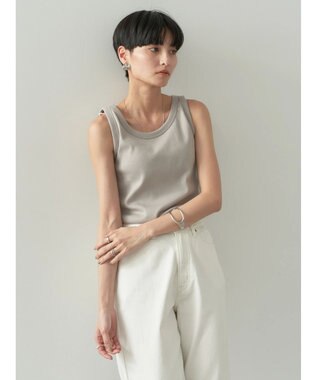 AMERICAN HOLIC 抗菌防臭Ｄａｉｌｙテレコタンクトップ Gray Beige