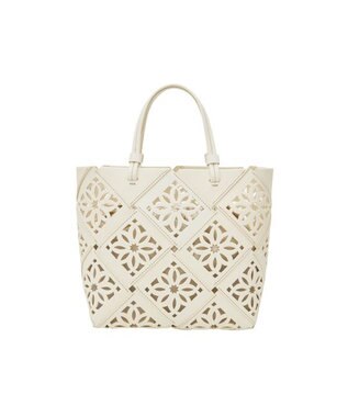 genten サスカットバスケット手提げバッグ＜M＞ シロ