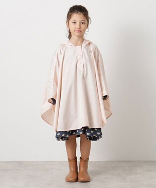 MOONBAT 【ポーチ付き】ポールアンドジョー キッズレインポンチョ ピーチ