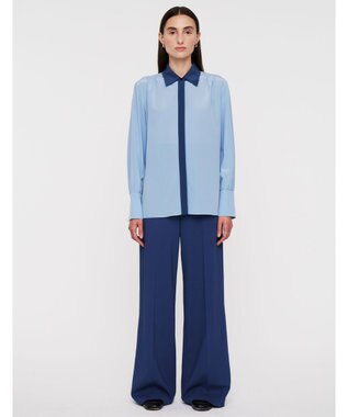 JOSEPH CDCカラーブロック　エボラブラウス Faded Sky/Harbour