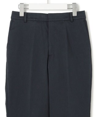 23区 【洗える】コットンサテンストレッチ テーパードパンツ ネイビー系