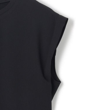 23区 S 【吸水速乾/UVカット/接触冷感/洗える】ストレッチジョーゼット ワンピース ブラック系