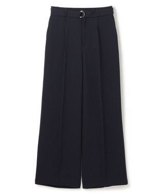 BEIGE， 【洗える・Precious 4月号掲載】JASMINE / ベルト付きワイドストレートパンツ Navy