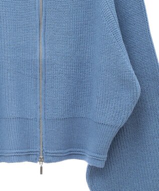 earth music&ecology ＢＩＧカラージップカーディガン Blue