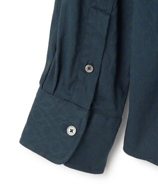 JOSEPH HOMME オーナメントジャガードストレッチ　レギュラーカラーシャツ ピーコックグリーン系