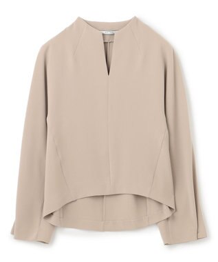 BEIGE， 【洗える】RUE / スリットネックフォルムブラウス Taupe