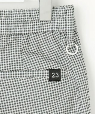 23区GOLF 【WOMEN】【撥水】ギンガムサッカー テーパードパンツ グレー系3