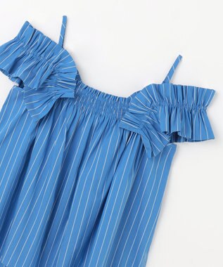 GRACE CONTINENTAL ショルダーフリルトップ ブルー