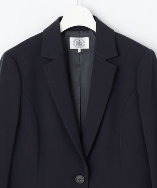 J.PRESS LADIES L 【洗える】T/Rアルガンシルク テーラード ジャケット ネイビー系