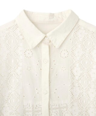 AMERICAN HOLIC レースパッチワークシャツ Off White