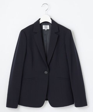 J.PRESS LADIES L 【洗える】T/Rアルガンシルク テーラード ジャケット ネイビー系