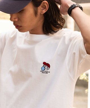 WEGO 【MLサイズ展開/綿100%】グラフィックワンポイントT（SS） ホワイトその他