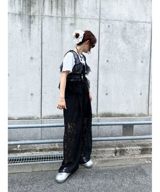 Green Parks レースタックパンツ Black