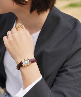 CITIZEN 【クラシカルなスクエアケース】イエローゴールドが華やかな腕時計 EG2797-13A イエローゴールド