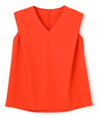 BEIGE， YANN / Vネックタックブラウス Red