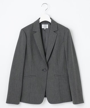 J.PRESS LADIES L 【洗える】T/Rアルガンシルク テーラード ジャケット ライトグレー系