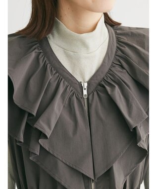 Green Parks ・ＳＵＧＡＲ　ＳＰＯＯＮ　ラッフルＺＩＰジャンスカ Charcoal Gray