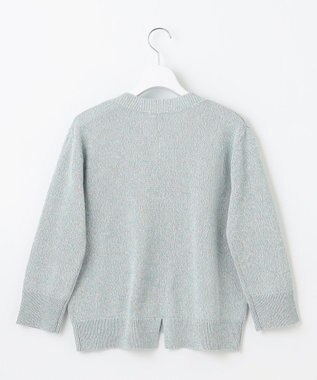 J.PRESS LADIES 【洗える】GIMA COTTON ミックスカラー Vネック ニット ミントMIX系