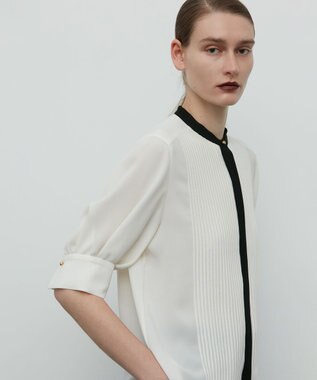 BEIGE， MARIGNY / パフブラウス Ecru×Black