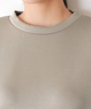 Tiaclasse 【洗える】ペプラムオーガンジーポンチトップス グレージュ