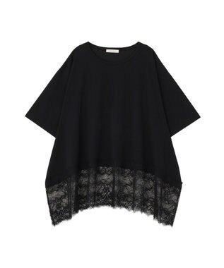 Green Parks 裾イレヘムレースプルオーバー Black