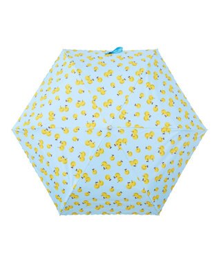 MOONBAT アデリアレトロ×estaa 晴雨兼用日傘 折りたたみ傘 梨 UV 一級遮光 サックスブルー