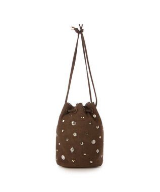 UNBILLION カカトゥ kakatoo / スエード調スタッズドロストバッグ ブラウン