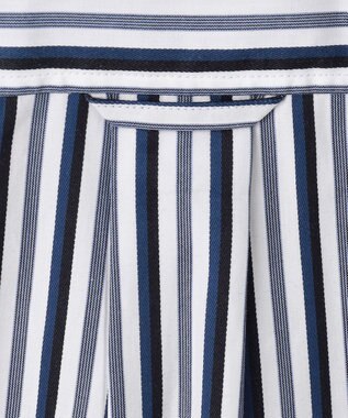 JOSEPH ABBOUD 【オーガニックコットン・柔らかな肌触り】カラーストライプ シャツ サックスブルー系1