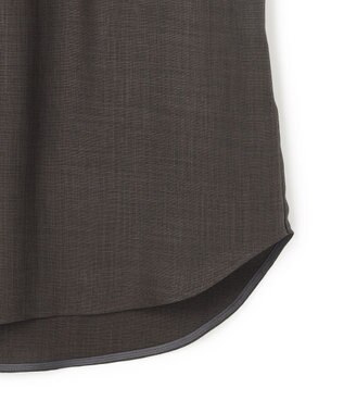 23区 【先行予約】リネンライクグロッシー バンドカラー ブラウス グレー系
