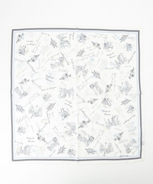 J.PRESS LADIES Ville de Paris スクエア プリント スカーフ ホワイト系5