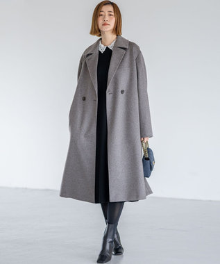 23区 S COLOMBOカシミヤビーバー ダブルフロント チェスターコート グレー系