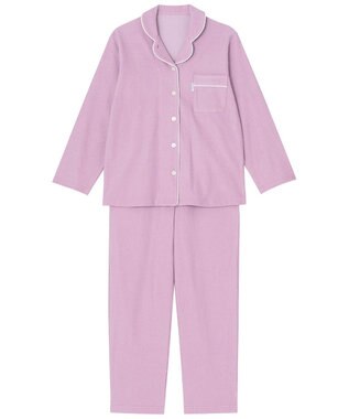  【パジャマ】　長袖　長ズボン　綿混　パイル素材　睡眠科学／ワコール　YDX532