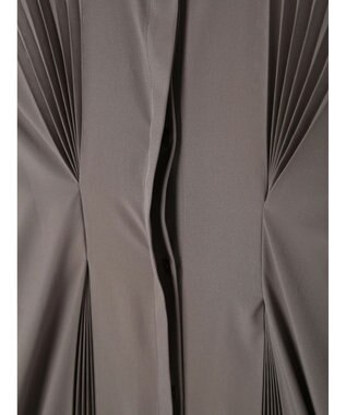 Green Parks ａ．タックプリーツシャツワンピース Gray Beige