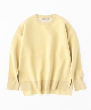 UNFILO 【洗える】スポンジ ニット プルオーバー イエロー
