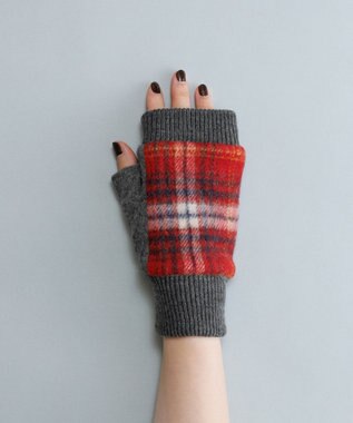 ORuKuBET タンチェックフィンガーレスグローブ(WOMEN) レッド