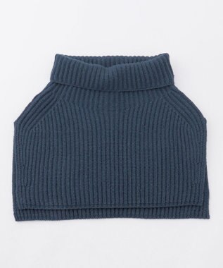 23区 ウールカシミヤ ネックウォーマー ダルブルー系