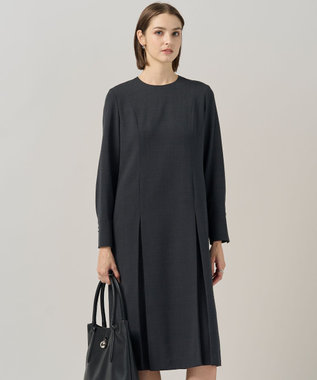 ICB L 【UVカット・洗える】ウール2WAYストレッチ 長袖ワンピース