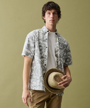 JOSEPH ABBOUD 【老舗アロハシャツブランドとコラボ・限定色あり】カハラアロハ シャツ ベージュ系7