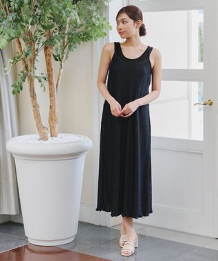 Tiaclasse 【洗える】カップ付きタンクトップ＆キャミソール タンクトップ：ブラック