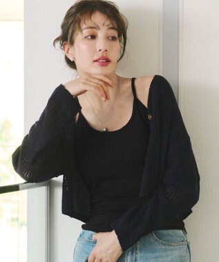 Tiaclasse 【洗える】カップ付きタンクトップ＆キャミソール キャミソール：ブラック