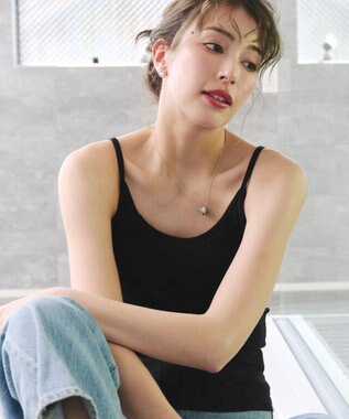 Tiaclasse 【洗える】カップ付きタンクトップ＆キャミソール キャミソール：ブラック