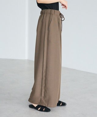 CRAFT STANDARD BOUTIQUE リネンライクワイドイージーパンツ Brown