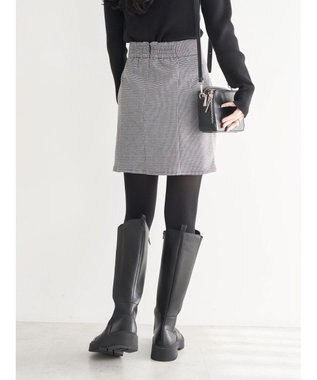 earth music&ecology ミニスカート Hounds Tooth