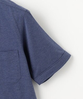 JOSEPH ABBOUD 【快適な着心地/イージーケア】コンパクトジャージースクエアジャガート 半袖 シャツ サックスブルー系7