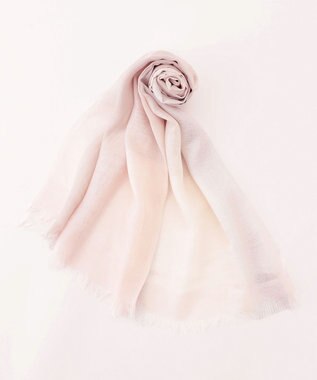 MOONBAT FURLA ラメ入りブロックチェックストール ペールピンク