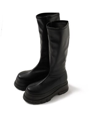 WEGO 厚底ボリュームロングブーツ ブラック