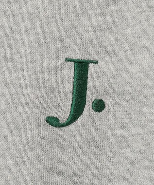 J.PRESS MEN 【WEB限定】J刺繍ハーフジップスウェット ライトグレー系