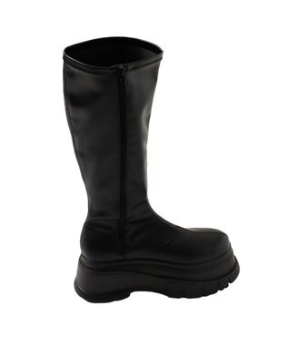 WEGO 厚底ボリュームロングブーツ ブラック