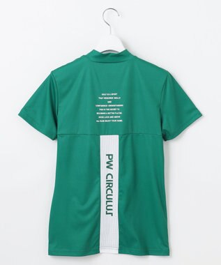 PW CIRCULUS 【吸水速乾 / UV遮蔽率96.3% UVカット / ストレッチ】【WOMEN】メッシュコンビモックネックT ゴルフウェア レディース グリーン系