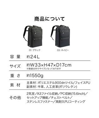 ACE BAGS & LUGGAGE ace. EVL-4.0 10th ビジネスリュック  A3サイズ 15.6インチPC収納 24L 2気室 68954 エース ブラック